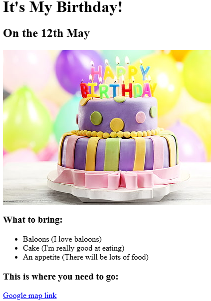birthday invite project preview